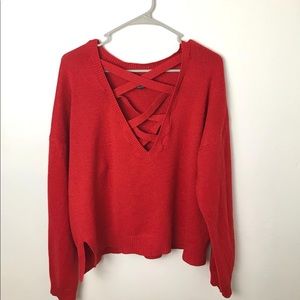 Red sweater